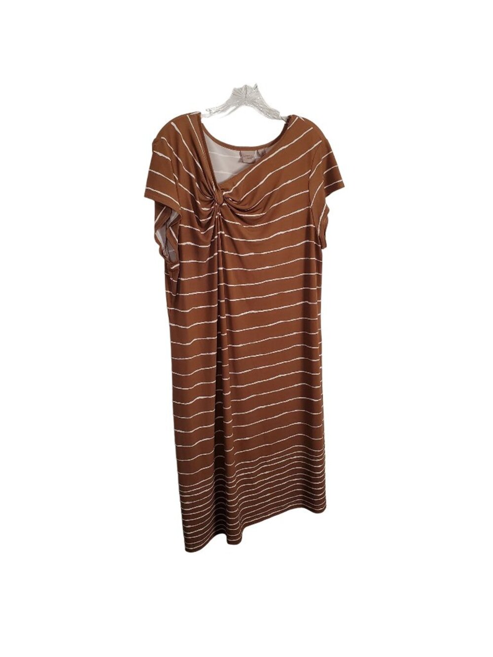 Chico's EasyWear 3 Size XL Dress T-shirt Asymmetrical Neckline Stretch Jersey